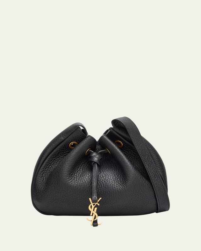 Paris VII Mini YSL Hobo Bag in Grained Leather